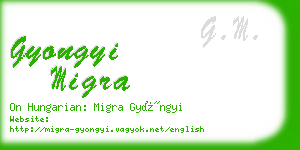 gyongyi migra business card